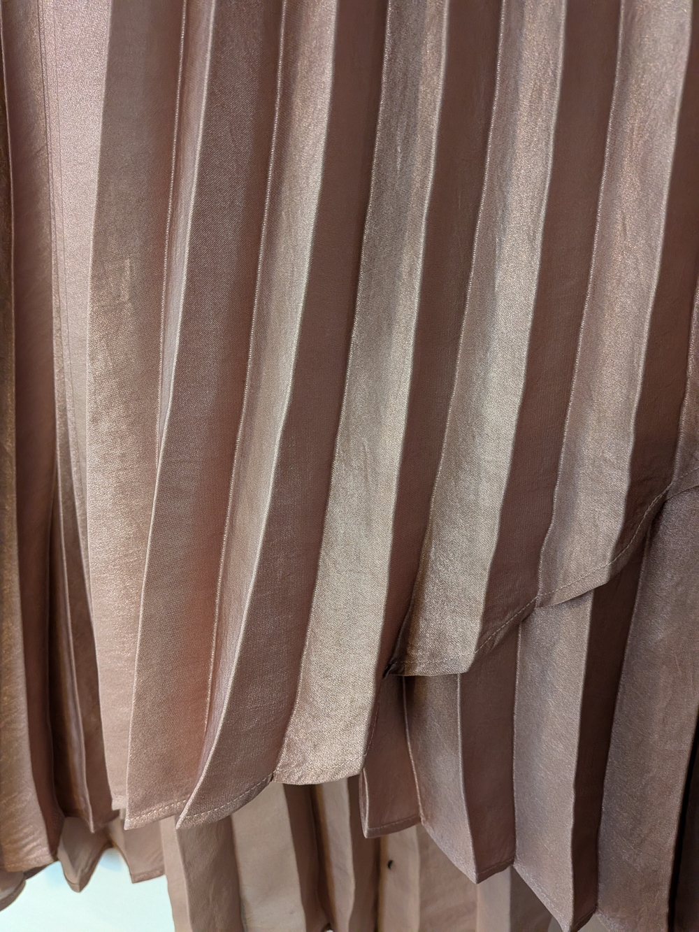 Anthropologie Maeve Dusty Rose Asymmetrical Pleated Midi Skirt - Picture 4 of 16